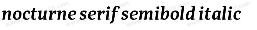 nocturne serif semibold italic字体转换